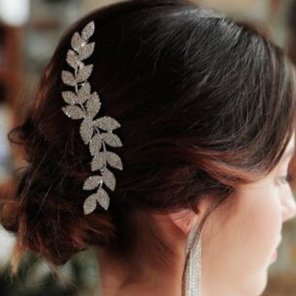 Anthropologie Accessories - Wave of Leaves Swarovski Crystal Hair Comb - Bridal Collection
